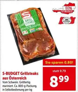Interspar S-BUDGET Grillsteaks aus Österreich Angebot