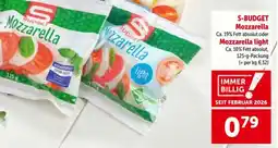 Interspar S-BUDGET Mozzarella Angebot
