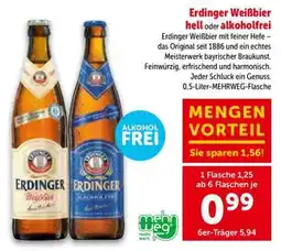 Interspar Erdinger Weißbier Hell oder Alkoholfrei Angebot