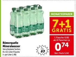 Interspar Roemerquelle Mineralwasser Angebot