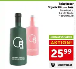 Interspar Reisetbauer Organic Gin oder Rose Angebot