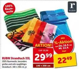 Interspar RUBIN Strandtuch XXL Angebot