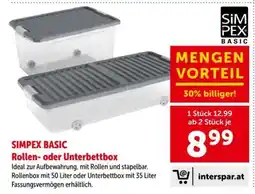 Interspar SIMPEX Basic Rollen- oder Unterbettbox Angebot