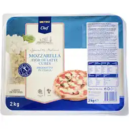 Metro Mozzarella würfel od. Julienne, Preisangabe ohne MwSt. (Preis inkl. MwSt. 16,67 €), METRO Angebot