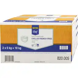 Metro Pommes Frites frisch 8 mm oder 10 mm, Preisangabe ohne MwSt. (Preis inkl. MwSt. 2,24 €), METRO Angebot