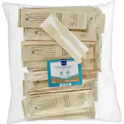 Metro Besteckset Holz mit Serviette, Preisangabe ohne MwSt. (Preis inkl. MwSt. 7,19 €), METRO Angebot