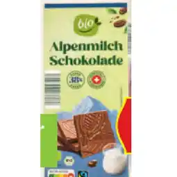 Hofer BIO-Fairtrade Schokolade Alpenmilch oder Edelbitter HOFER Angebot