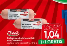 Spar Tann Kalbsleberstreichwurst Angebot