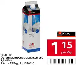 Transgourmet Quality österreichische vollmilch esl Angebot