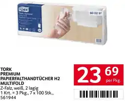 Transgourmet Tork premium papierfalthandtücher h2 multifold Angebot