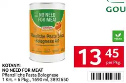 Transgourmet Kotanyi no need for meat Angebot
