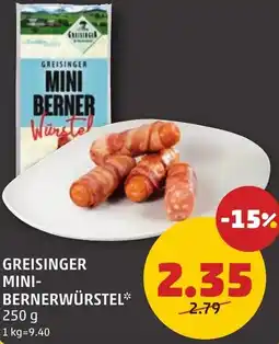 PENNY Greisinger mini- bernerwürstel Angebot