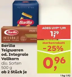 ADEG Barilla Teigwaren od. Integrale Vollkorn Angebot