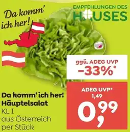 ADEG Da komm'ich her! Häuptelsalat Angebot