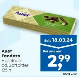 ADEG Auer Fandoro Haselnuss od. Zartbitter Angebot