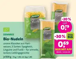 Denn's Biomarkt Dennree Bio-Nudeln Angebot