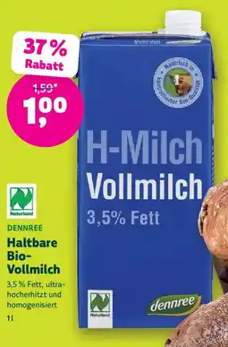 Denn's Biomarkt Dennree Haltbare Bio-Vollmilch Angebot