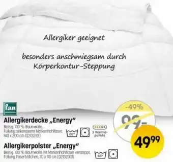 Allergikerdecke Energy