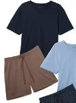 Tchibo Eduscho Shorty-Pyjama-Set, blau-braun Angebot