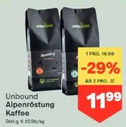 MPreis Unbound Alpenröstung Kaffee Angebot