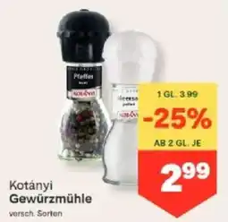 MPreis Kotányi Gewürzmühle Angebot