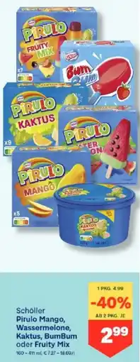 MPreis Schöller Pirulo Mango, Wassermelone, Kaktus, BumBum oder Fruity Mix Angebot