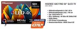 e-tec Hisense 58e77nq 58" qled tv Angebot