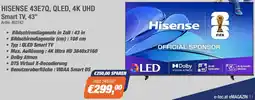 e-tec Hisense 43e7q, qled, 4k uhd smart tv, 43 Angebot