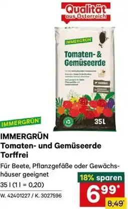 Lagerhaus IMMERGRÜN Tomaten- & Gemüseerde Torffrei Angebot