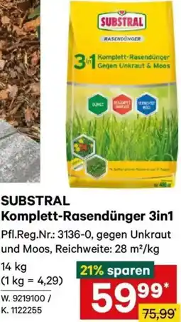 Lagerhaus Substral Komplett-Rasendünger 3in1 Angebot
