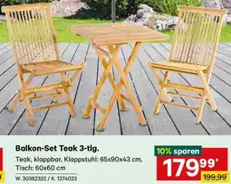 Lagerhaus Balkon-Set Teak Angebot