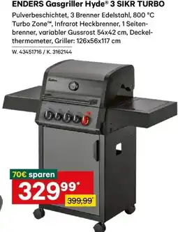 Lagerhaus Enders gasgriller hyde 3 sikr turbo Angebot