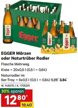 Lagerhaus Egger märzen oder Naturtrüber Radler Angebot