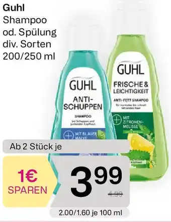 Bipa Guhl Shampoo od. Spülung Angebot