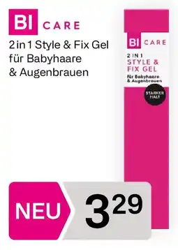 Bipa Bi care 2 in 1 Style & Fix Gel für Babyhaare Angebot