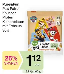 Bipa Pure & Fun Knusper Pfoten Kichererbsen mit Erdnuss Angebot