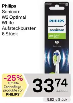 Bipa Philips Sonicare W2 Optimal White Aufsteckbürsten Angebot