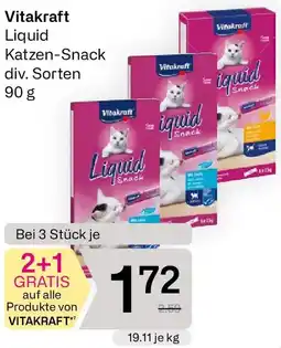 Bipa Vitakraft Liquid Snack mit Lachs Angebot