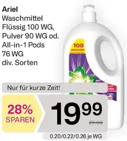 Bipa ARIEL Flüssigwaschmittel, 100 Waschladungen, Color+ Angebot