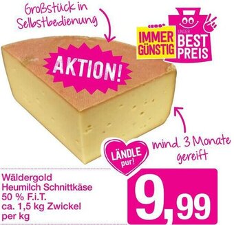 Sutterlüty Wäldergold Heumilch Schnittkäse 50% F.i,T Angebot