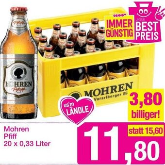 Sutterlüty Mohren Pfiff 20x0,33 Liter Angebot