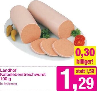 Sutterlüty Landhof Kalbsleberstreichwurst 100g Angebot