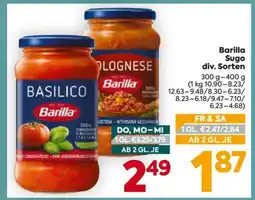 Billa Barilla Sugo div. Sorten Angebot