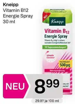Bipa Kneipp Vitamin B12 Energie Spray Angebot