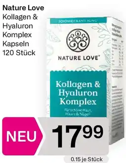 Bipa Nature Love Kollagen & Hyaluron Komplex Kapseln Angebot