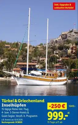 Lidl Reisen Türkei & Griechenland Inselhüpfen Angebot