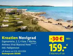 Lidl Reisen Kroatien Novigrad Angebot