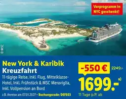 Lidl Reisen New York & Karibik Kreuzfahrt Angebot