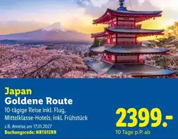 Lidl Reisen Japan Goldene Route Angebot