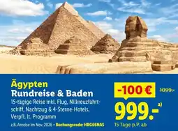 Lidl Reisen Ägypten Rundreise & Baden Angebot